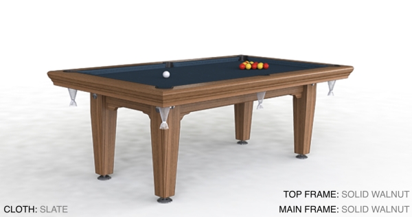 Riley Grand Solid Walnut Finish 7ft UK 8 Ball Pool Table Diner (7ft 213cm)